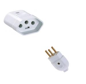 Plug Macho e Femea 2P 10A 57412900 - Tramontina